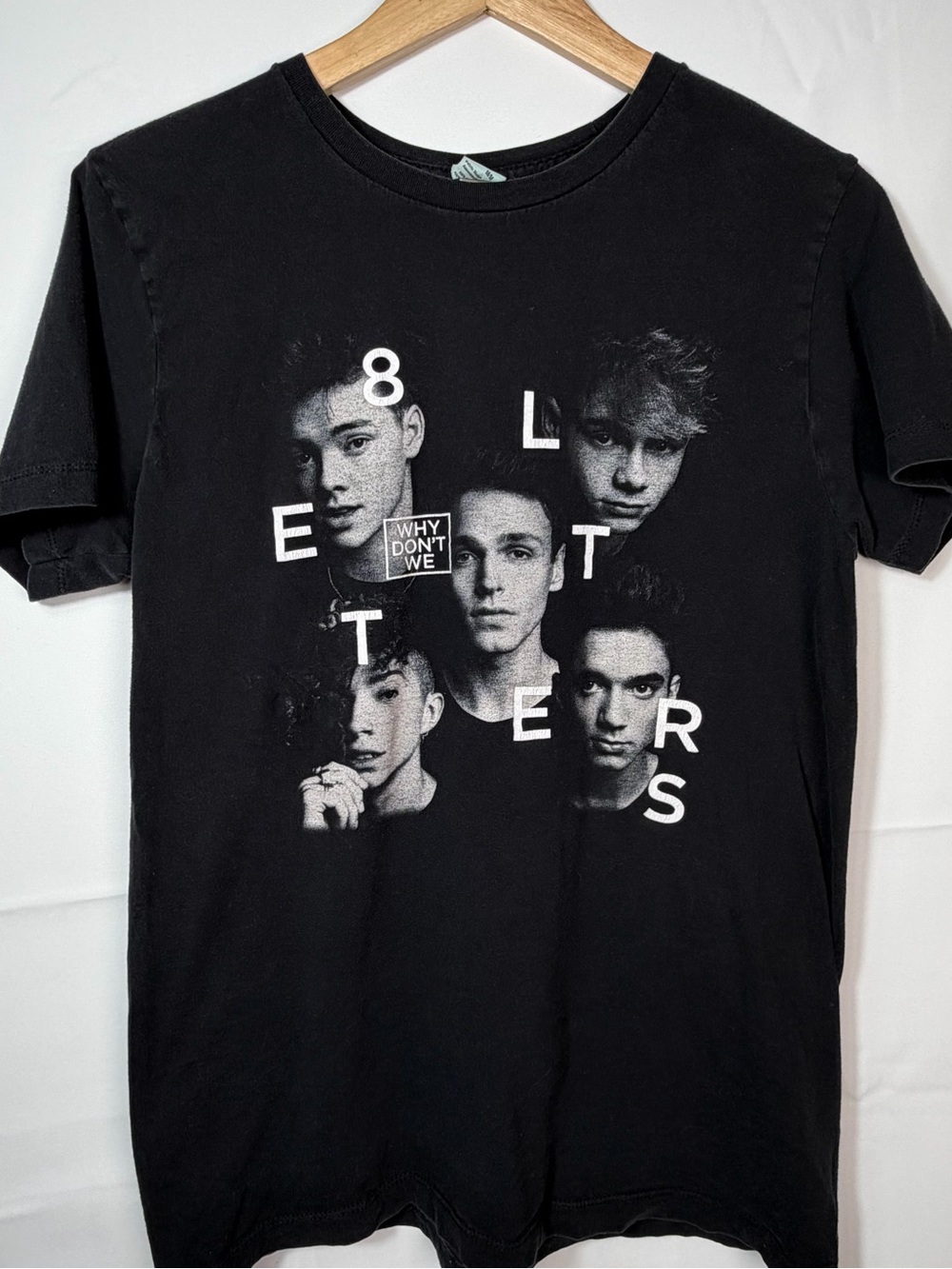 Why Don't We 8 Letters Black Graphic Tee Shirt Band Merch Men's Size Medium M